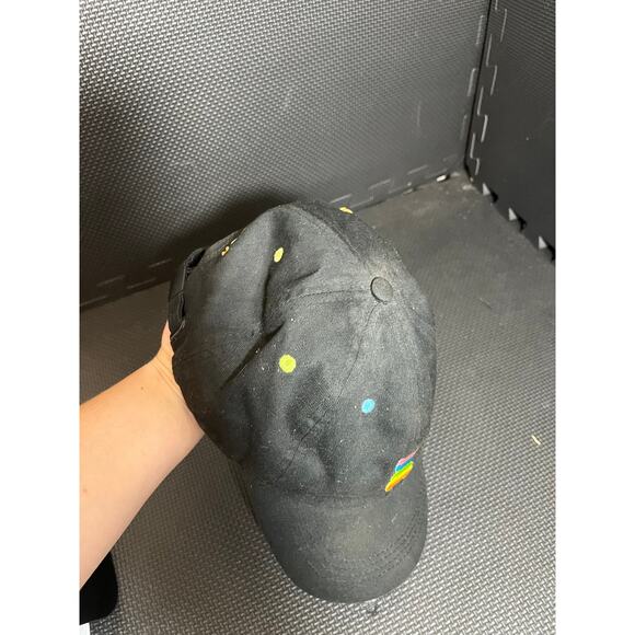 Teddy Fresh Black Rainbow Baseball Cap One Size Adjustable Bear Pride Strapback - Picture 7 of 8